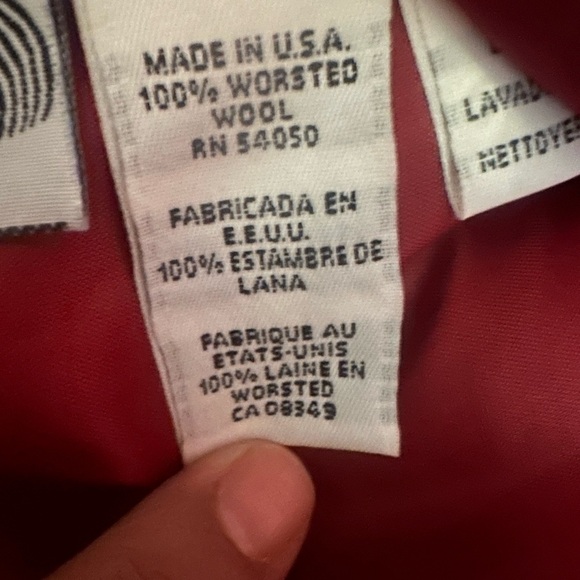 CHRISTIAN DIOR Maroon Blazer Jacket With Goldtone Buttons 100% Wool Size 4  - Picture 6 of 10